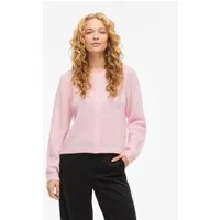 Vila Strickjacke VILORY O-NECK L/S KNIT CARDIGAN-NOOS Materialmix, regular fit