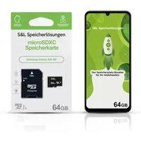 Tec-Expert microSD Karte S&L für Samsung Galaxy A25 5G Speicherkarte (64 GB, Class 10, microSDXC)