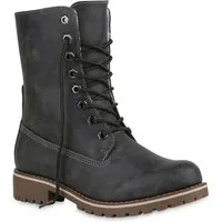 VAN HILL 813135 Schnürstiefelette Damen Schnürstiefeletten Scarlett mit Profilsohle und Warmfutter