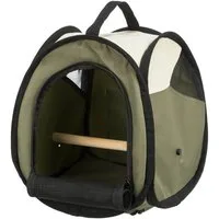 TRIXIE Tiertransportbox Transporttasche - beige/olivgrün - 27 × 32 × 27 cm