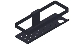 Giese Duschkorb Newport mit seitlichem Halter für Rasierer schwarz matt, 30819-14 30819-14