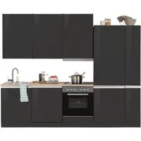 KOCHSTATION Küchenzeile KS-Ohio, mit E-Geräten, Breite 270 cm