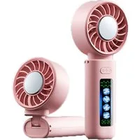 nsihing Handventilator 3-in-1 Turbinen Ventilator mit Kühlplatte, 4 Stufen, LED Display, Tragbarer Hand- und Nackenventilator für Büro,Strand,Reise und Outdoor