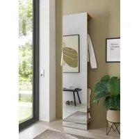 Home affaire Garderobenschrank GiRON/CiTY, Schrank mit Spiegelfront, moderner Kleiderschrank mit Kleiderstange, modernes Design, beidseitig geöffnet, 50 cm breit
