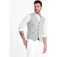 OMBRE Anzugweste Herren-Jacquard-Anzugweste ohne Revers