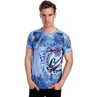 Rusty Neal T-Shirt mit plakativem Frontprint