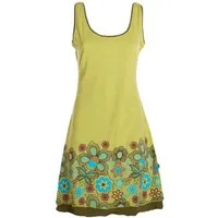 Vishes Tunikakleid Damen Longshirt-Kleid armlos Mini-Kleid Tunika-Kleid Shirtkleid Boho, Goa, Hippie Style