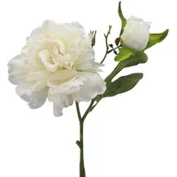 Kunstblume Kunstblume Peonie ca. 39cm, Pfingstrose mit 2 Blüten & Knospe., Gasper, Höhe 36.00 cm