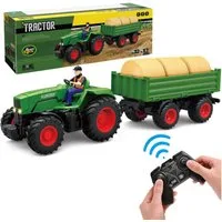 Esun RC-Traktor RC-Traktor Ferngesteuerter Traktor Spielzeug ab 3 4 5 Jahre, Traktor (Set, Komplettset), 2 in 1 RC Traktor für Kinder mit Licht und Ton
