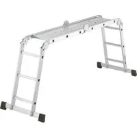Hailo Gelenkleiter M60, Aluminium-Universalleiter 4x3 Sprossen